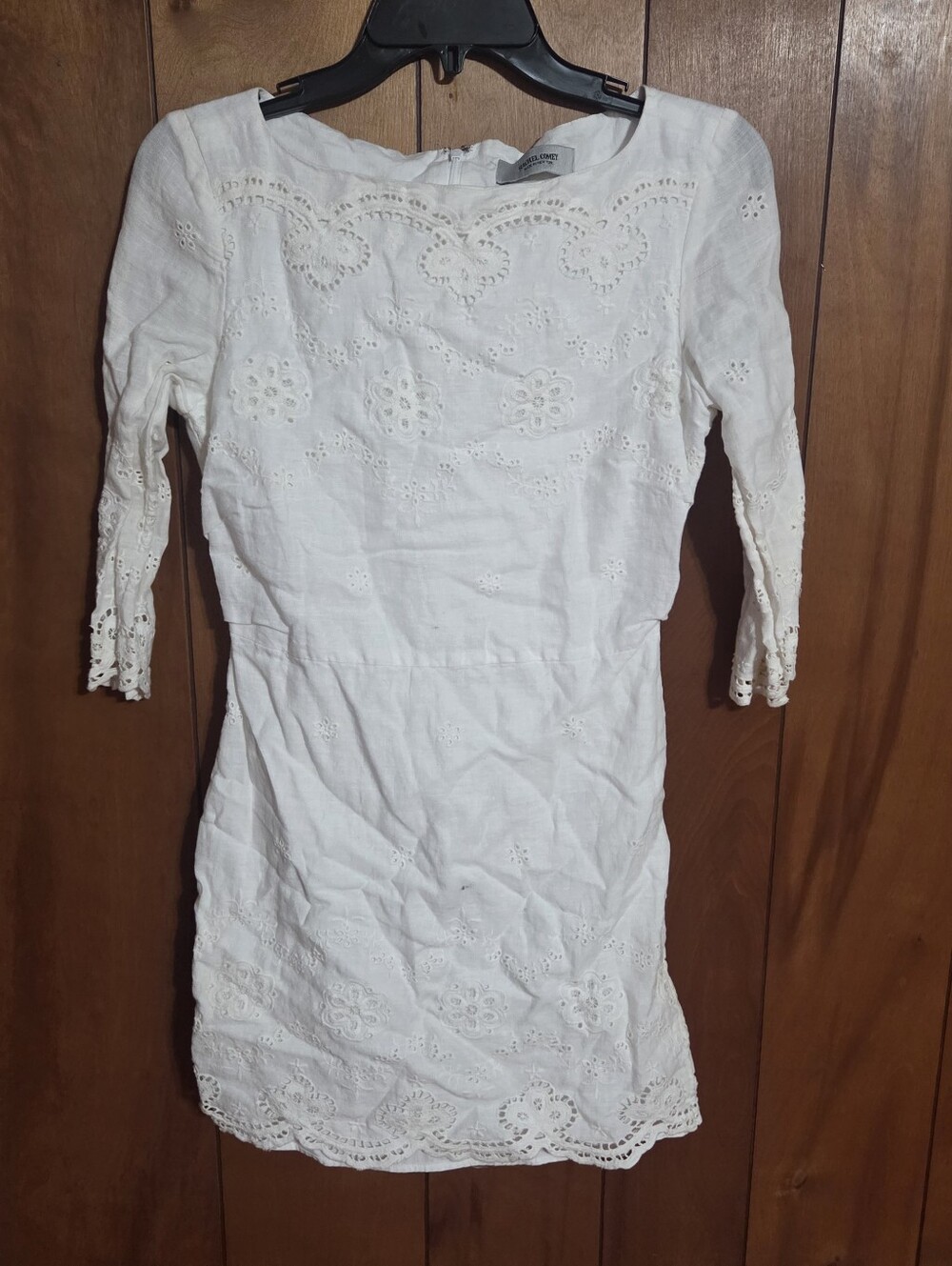 Rachel Comey 100% Linen White Eyelet Dress Size 2 Luxury